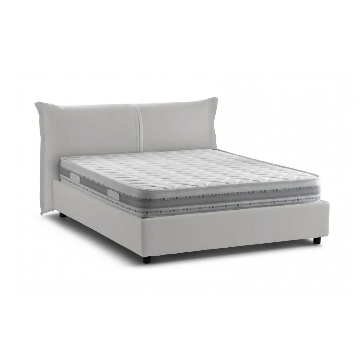 Letto matrimoniale con contenitore bianco 175x205cm - Akym