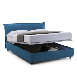 Letto matrimoniale con contenitore grigio 175x205cm - Akym