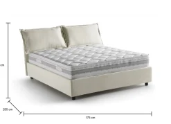 Letto matrimoniale contenitore beige 175x205cm classico - Amelinda
