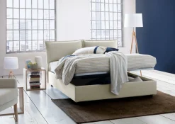Letto matrimoniale contenitore beige 175x205cm classico - Amelinda