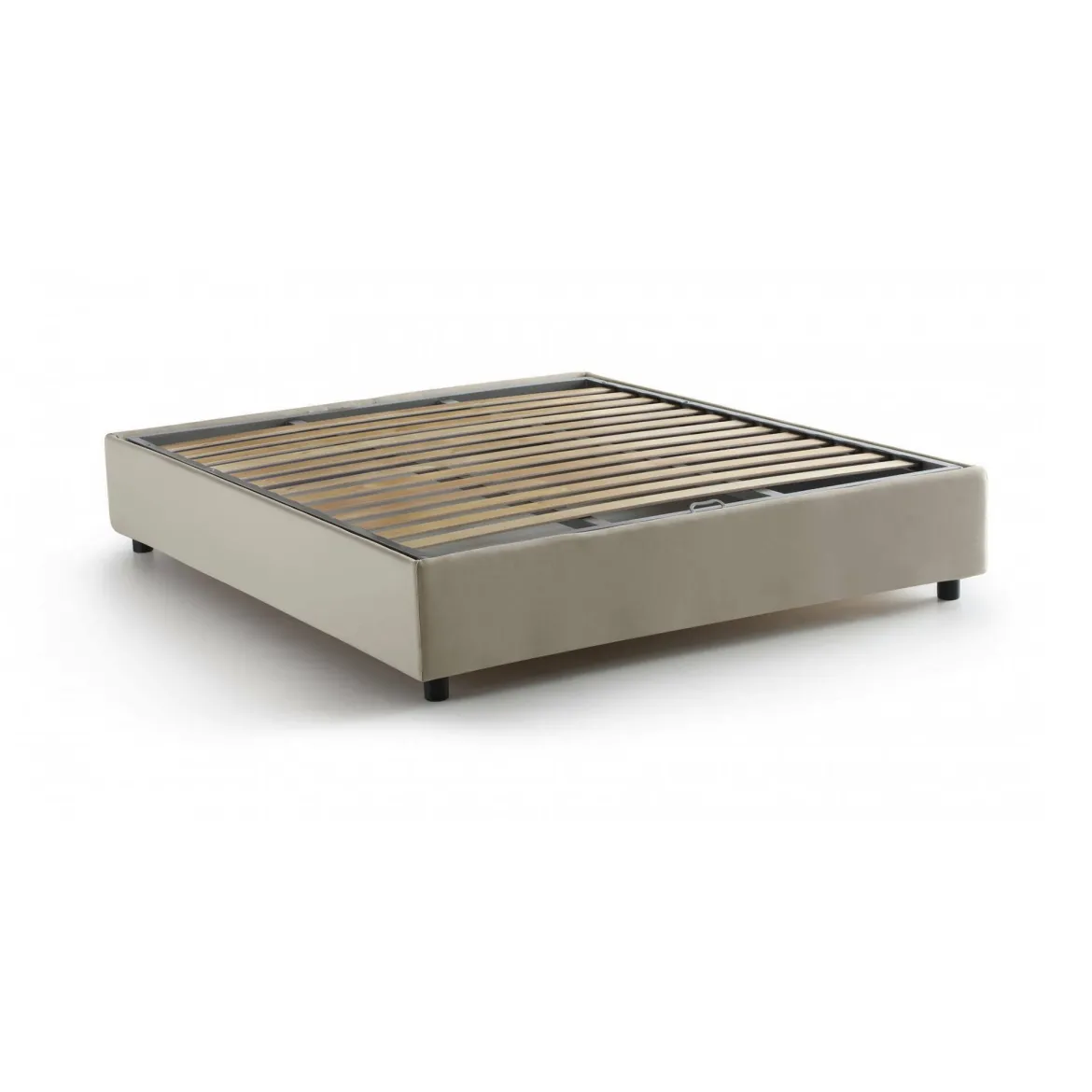 Letto matrimoniale contenitore beige 175x205cm rete inclusa - Annibale