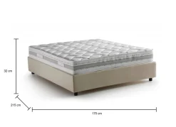 Letto matrimoniale contenitore beige 175x215cm elegante - Alessander
