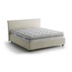 Letto matrimoniale contenitore beige 175x215cm rivestimento lavabile - Ariadni