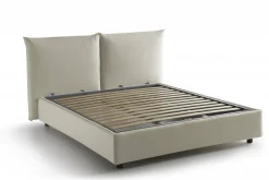 Letto matrimoniale contenitore bianco 171x204cm imbottito - Albanio