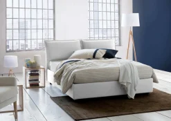 Letto matrimoniale contenitore bianco 175x205cm chic - Amelinda