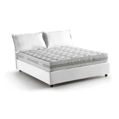 Letto matrimoniale contenitore bianco 175x205cm chic - Amelinda