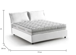 Letto matrimoniale contenitore bianco 175x205cm chic - Amelinda