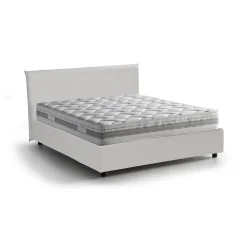 Letto matrimoniale contenitore bianco 175x205cm imbottito - Nessuna
