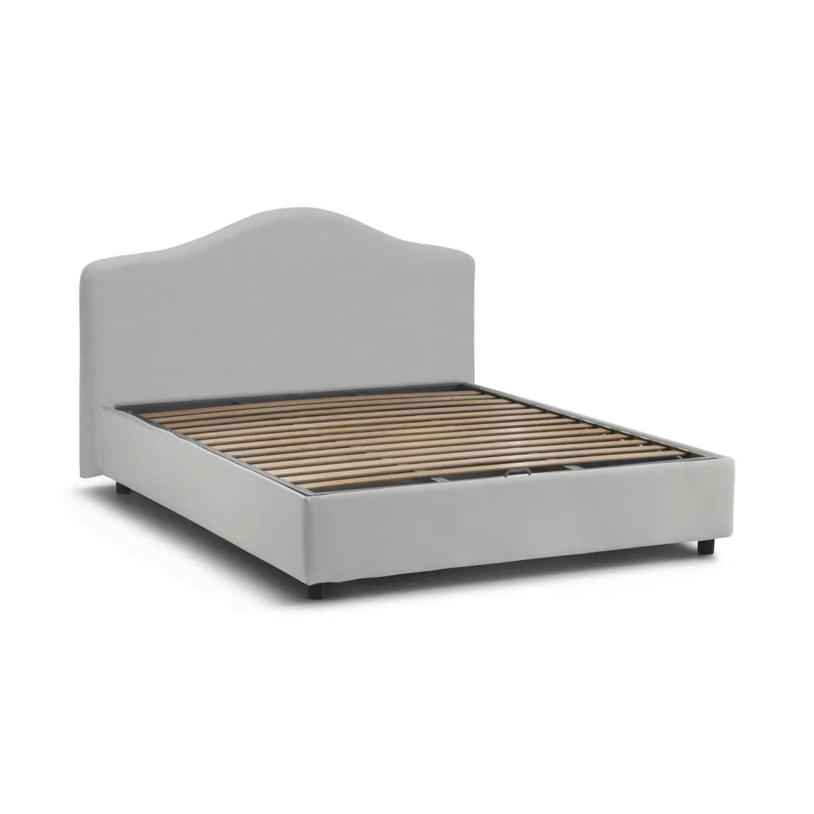 Letto matrimoniale contenitore bianco 175x205cm rivestimento lavabile - Abigael