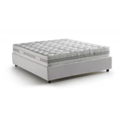 Letto matrimoniale contenitore bianco 175x205cm struttura in legno - Ashlee
