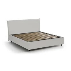 Letto matrimoniale contenitore bianco 175x215cm rete inclusa - Alaska