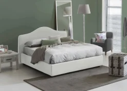 Letto matrimoniale contenitore bianco 175x215cm struttura in legno - Alborella