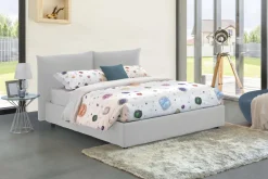 Letto matrimoniale contenitore blu 175x205cm con materasso - Apel