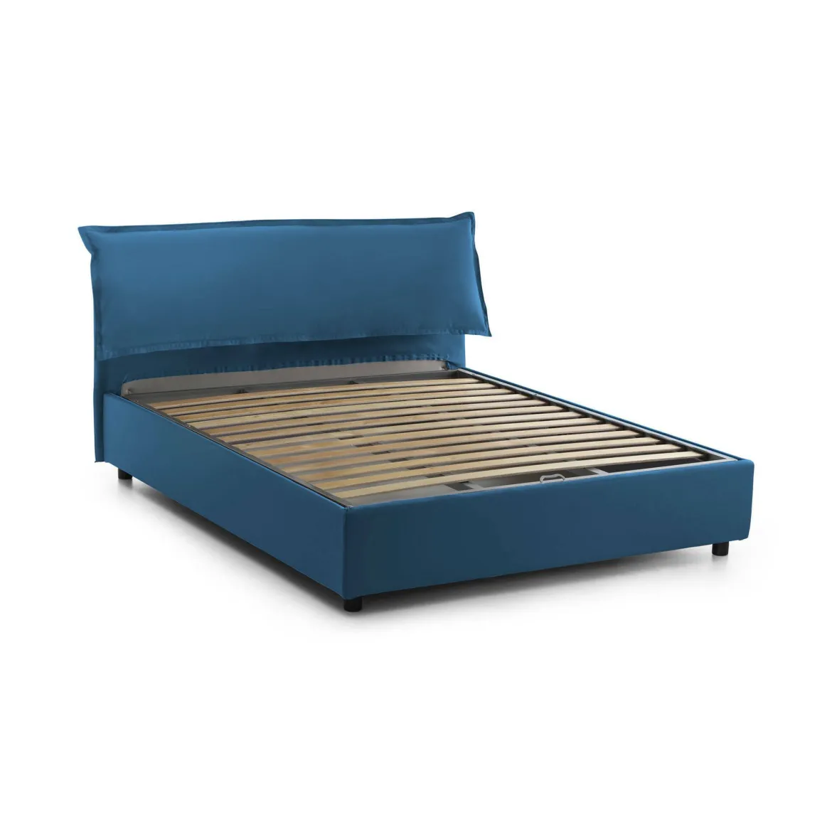 Letto matrimoniale contenitore blu 175x205cm salvaspazio - Anassimene