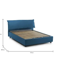 Letto matrimoniale contenitore blu 175x205cm salvaspazio - Anassimene