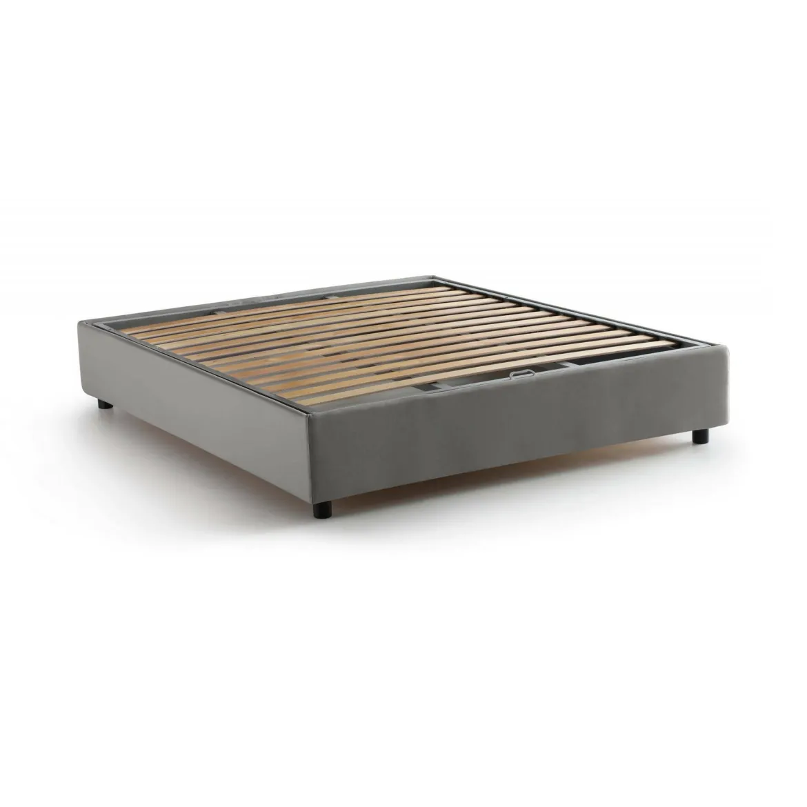 Letto matrimoniale contenitore grigio 175x205cm accogliente - Almond
