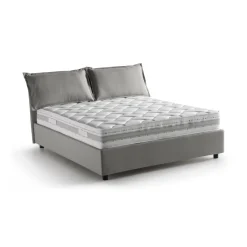 Letto matrimoniale contenitore grigio 175x205cm con materasso - Amelinda