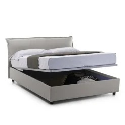 Letto matrimoniale contenitore grigio 175x205cm robusto - Amilcare