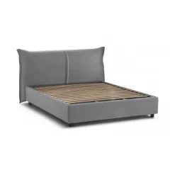 Letto matrimoniale contenitore grigio 175x205cm struttura in legno - Alabaster
