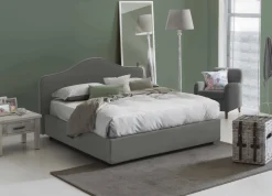 Letto matrimoniale contenitore grigio 175x215cm chic - Amy
