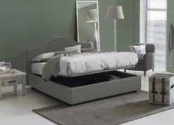 Letto matrimoniale contenitore grigio 175x215cm chic - Amy