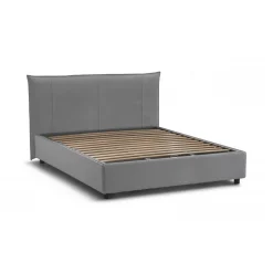 Letto matrimoniale contenitore grigio 175x215cm salvaspazio - Aishia