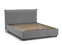 Letto matrimoniale contenitore grigio 175x215cm salvaspazio - Aishia