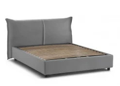 Letto matrimoniale contenitore grigio 180x220cm classico - Adi