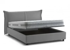 Letto matrimoniale contenitore grigio 180x220cm classico - Adi