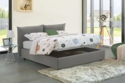 Letto matrimoniale contenitore grigio 190x225cm - Arcole