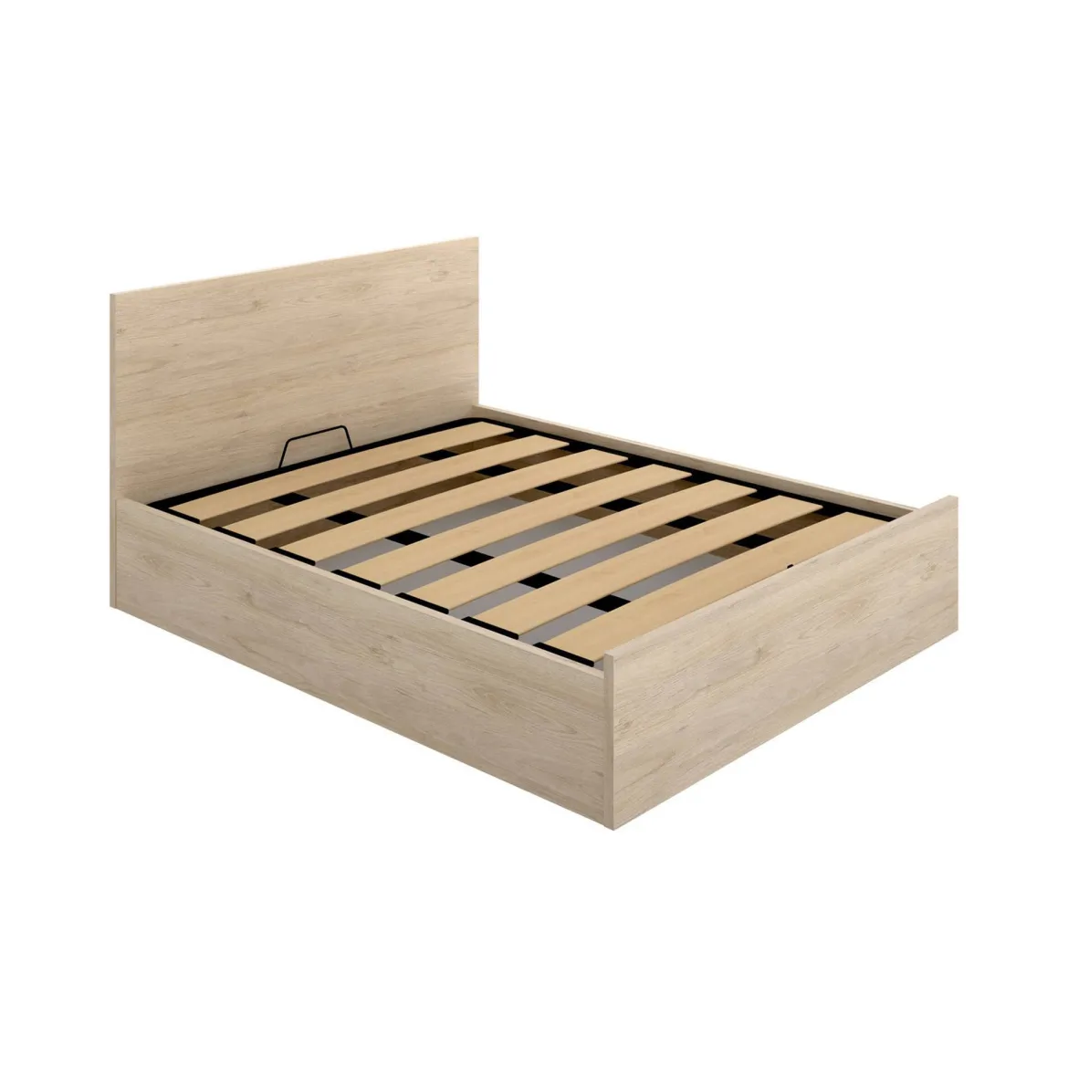 Letto matrimoniale contenitore tortora 171x204cm imbottito - Albanio