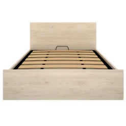 Letto matrimoniale contenitore tortora 171x204cm imbottito - Albanio