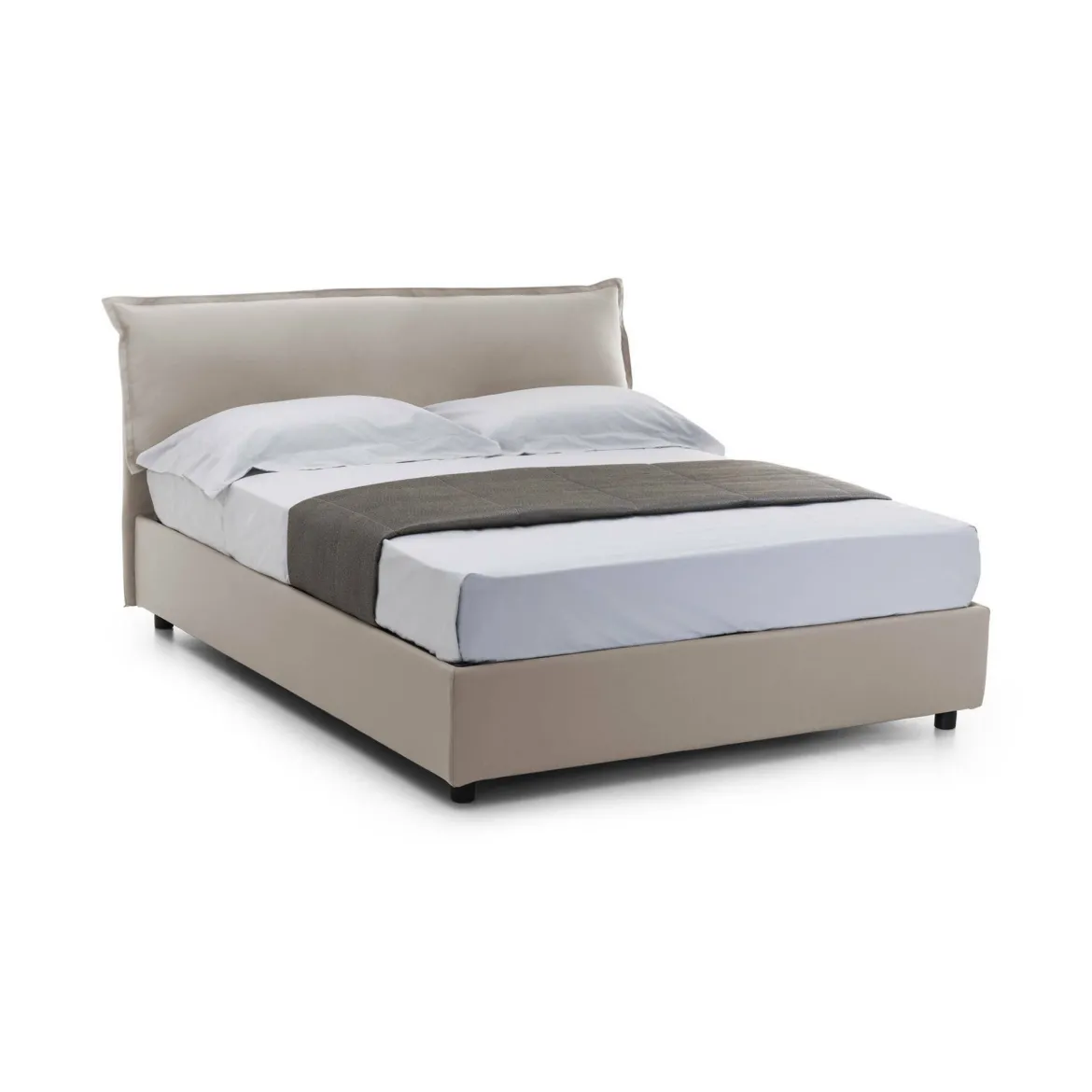 Letto matrimoniale contenitore tortora 175x205cm comodo - Almond