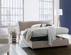 Letto matrimoniale contenitore tortora 175x205cm comodo - Almond
