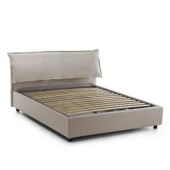 Letto matrimoniale contenitore tortora 175x205cm classico - Amilcare