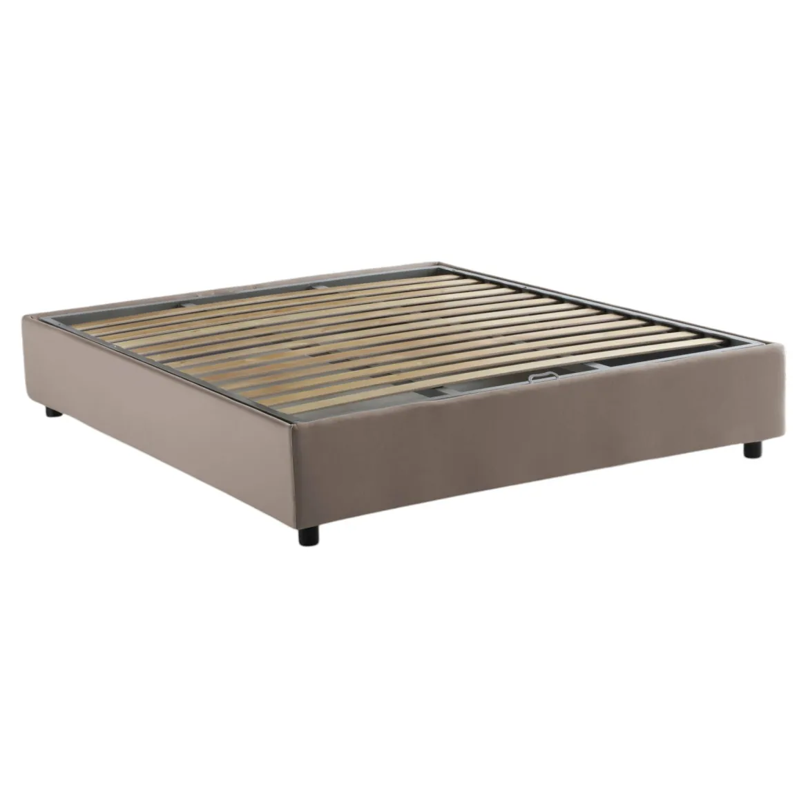 Letto matrimoniale contenitore tortora 175x205cm moderno - Andyymion