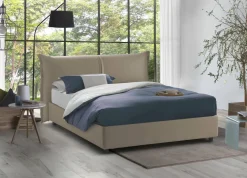 Letto matrimoniale contenitore tortora 175x205cm struttura in legno - Alabaster