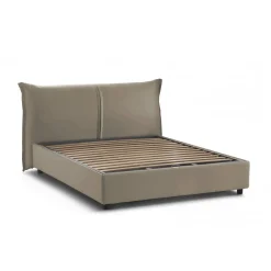 Letto matrimoniale contenitore tortora 175x205cm struttura in legno - Alabaster