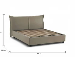 Letto matrimoniale contenitore tortora 175x215cm - Verdite