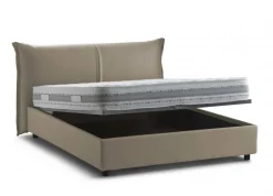 Letto matrimoniale contenitore tortora 175x215cm - Verdite