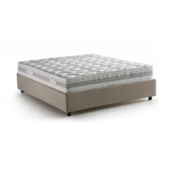 Letto matrimoniale contenitore tortora 175x215cm rivestimento lavabile - Alessander