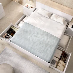 Letto matrimoniale economico bianco 205x266cm - Marika