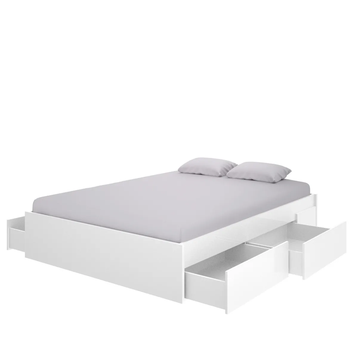 Letto matrimoniale economico bianco 205x266cm - Marika