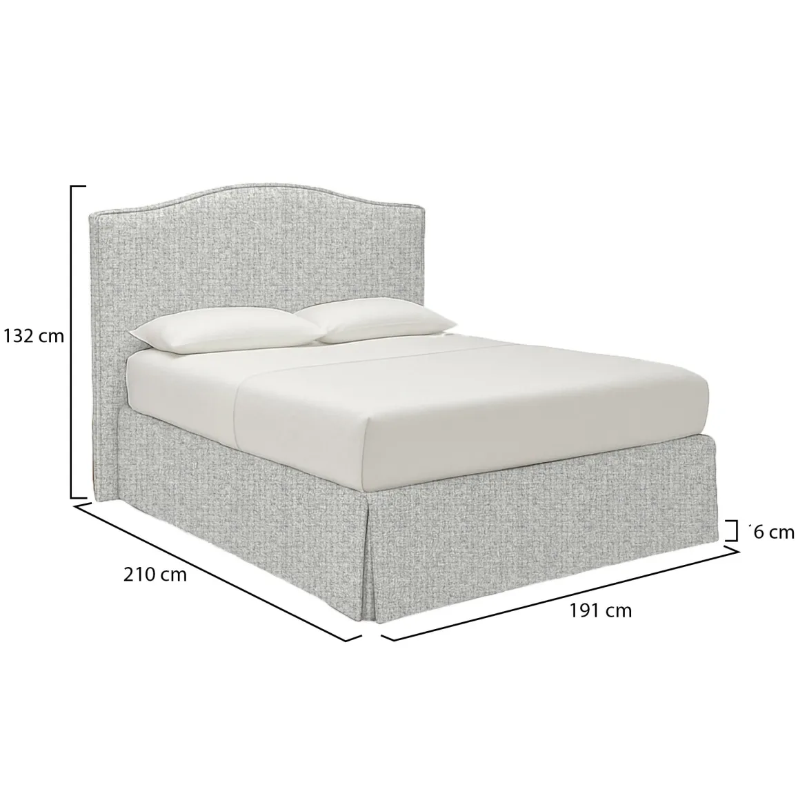Letto Matrimoniale Grigio Chiaro Sfoderabile Contenitore, Dimensione Materasso 160x200 cm - Orgiano