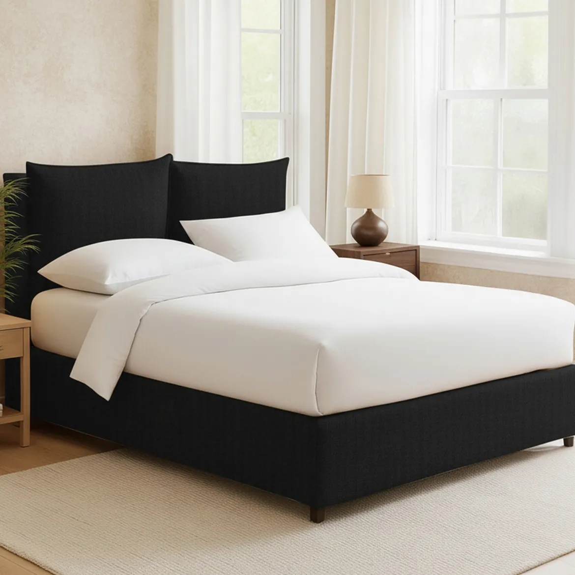 Letto Matrimoniale Grigio Scuro Sfoderabile Contenitore, Dimensione Materasso 160x200 cm - Frinco