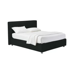 Letto Matrimoniale Grigio Scuro Sfoderabile Contenitore, Dimensione Materasso 160x200 cm - Lenta