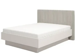 Letto Matrimoniale Grigio Tortora Testiera Imbottita Effetto Velluto Dimensione Materasso 160x200 cm, Peso Supportato 200 kg - Caprezzo