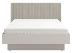 Letto Matrimoniale Grigio Tortora Testiera Imbottita Effetto Velluto Dimensione Materasso 160x200 cm, Peso Supportato 200 kg - Caprezzo
