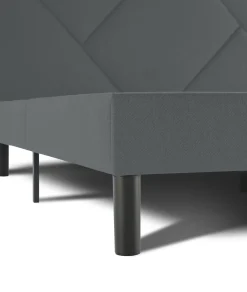 Letto matrimoniale grigio 169x204cm imbottito - Morpheus