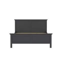 Letto matrimoniale grigio 199x210cm rete inclusa - Abies